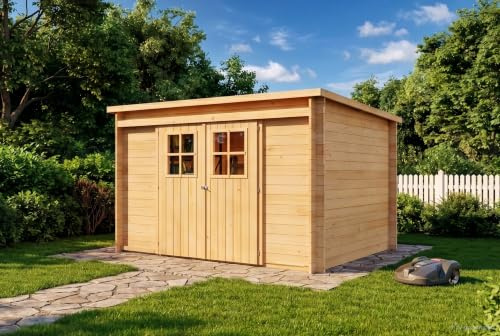 Alpholz Gerätehaus Vera aus Holz 325 x 235cm mit 19 mm Wandstärke