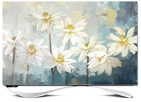 Housse De Protection TV, Protection D'écran Anti-Poussière et Anti-Rayures pour Intérieur, Housse De Télévision À Motifs, Protection Anti-Poussière Imprimée,9,40~43in(102 * 65cm)