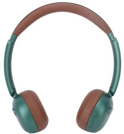 TIKATARER Wireless Retro Over Ear Headphones, ANC Active Noise Cancellation Headsets, 5.4 Device with 500mAh Battery, Ideal for Gym, Work, Cellphone & PC (Green)