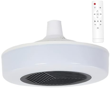 Hbbgdiy Bathroom Heater Fan Light Combo Ceiling LED Light with Built in Heating Fan and Remote Control Bathroom Ceiling Ventilation Heater for Home
