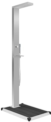 Cervaline Doccia da Esterno con Piatto in WPC Acciaio Inossidabile,Casa e Giardino,Piscine e Spa,Accessori per Piscina e Spa,22.18kg - 3051290