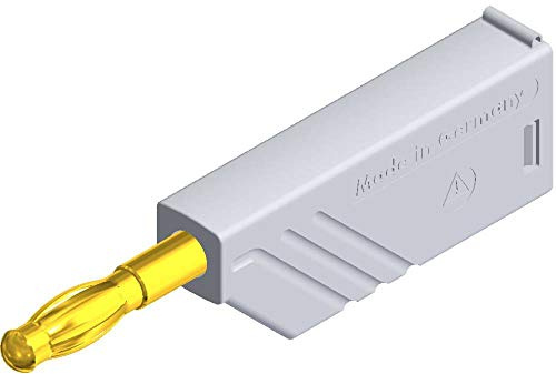 SKS Hirschmann LAS N WS Au Lamellenplug Stecker, gerade Stift-Ø: 4mm white 1 pc(s)