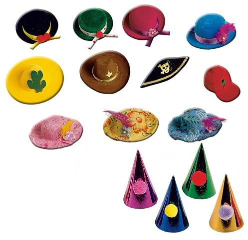 100 Stück Hütchen, klein, bunt sortiert