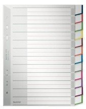 Leitz Plastikregister Blanko, A5, PP, 12 Blatt, grau