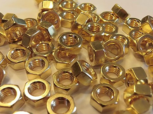M8 BRASS FULL NUTS SOLID BRASS (8mm NUTS 12-PACK)