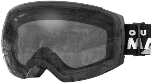 OutdoorMaster Ski Goggles PRO - Frameless, Interchangeable Lens 100% UV400 Protection Snow Goggles for Men & Women ( Black Frame VLT 99% Clear Lens and Free Protective Case )