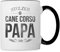 Spreadshirt Stolzer Cane Corso Papa Herrchen Tasse Zweifarbig, One size, Weiß/Schwarz