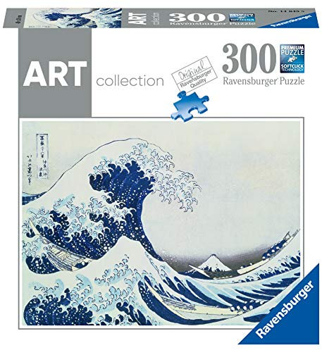 Ravensburger - Puzzle für Erwachsene – Kunstsammlung 300 p – Die große Welle von Kanagawa – Hokusai – 14845