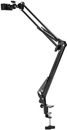 Tosuny Faule Telefonhalterung, Universal Flexible Langer Arm Handy Halter, mit drehbarem Telefonclip, Klapp- und Drehdesign, 360 Rotation, für Bett Schreibtisch (schwarz)