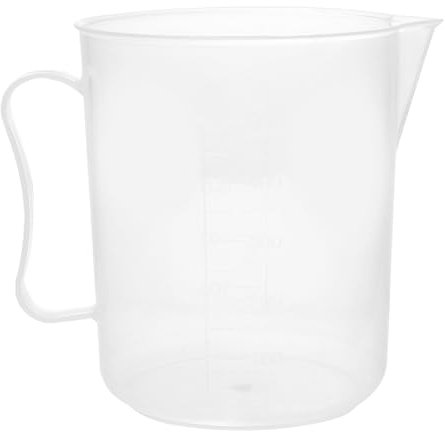 iplusmile Jarra Medidora de 500 Ml - Tazas de Medición de Plástico Transparente - Herramientas de Medición de Volumen de Varios Tamaños Tazas de Muestra con Asas