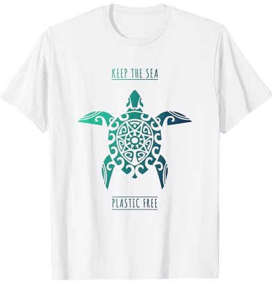 Keep The Sea Plastic Free Shirt Schildkröte Umweltschutz T-Shirt