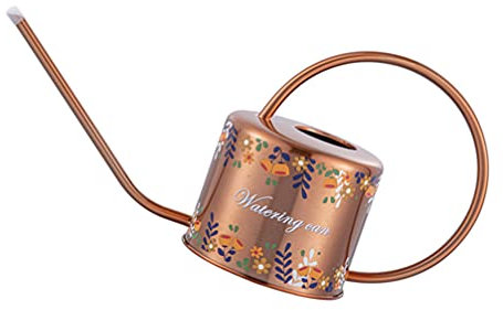 Yardwe - Annaffiatoio vintage in metallo con beccuccio lungo, per piantine, piante da giardino