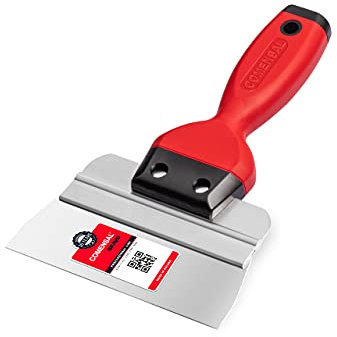 COMENSAL® Espátula Pladur Profesional - Espátula Pladur 150mm - Espátula Ancha de Acero Inoxidable - Espátula de Emplastece - Forma Ergonómica - Made in EU