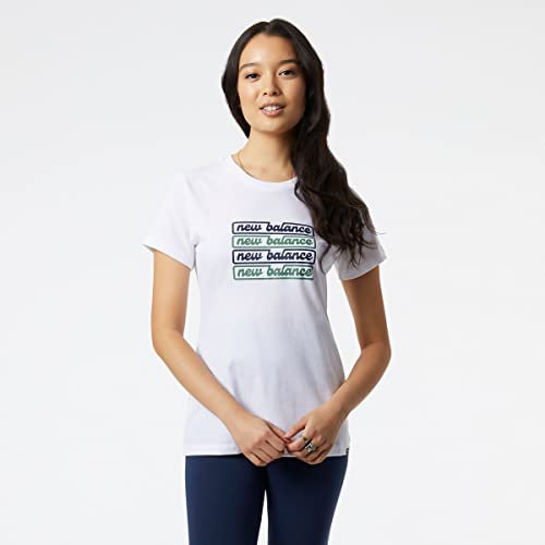 New Balance Sport Script Graphic T-Shirt, Damen