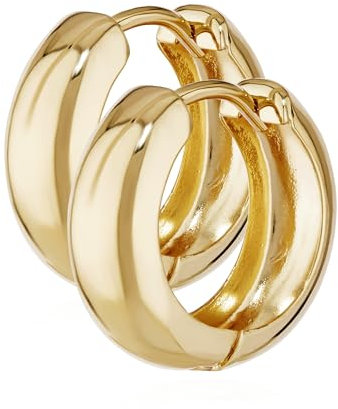 NKlaus Paar 375 Gelb Gold Klappcreolen Ohrringen 15 X 5,1mm Hochglanzpoliert Rund 4905