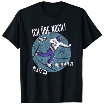 Herren Ski Papa Skifahren Anfänger Vater Skifahrer T-Shirt