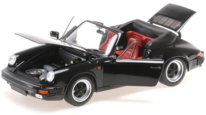 Minichamps 100063035-1:18 1983 Porsche 911 Carrera 3.2 Cabrio-Schwarz Sammlerstück Miniaturauto