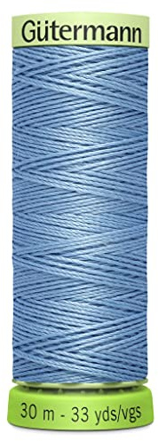 Gutermann 723665 143 Sew All 100% Recycled Top Stitch Thread 30mtr, Baby Blue, One Size