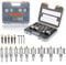 MOLLOM 10 seghe (16-53mm) Kit di seghe a tazza in carburo TCT per metalli duri. 5 punte pilota extra per acciaio inossidabile, ferro, alluminio, leghe e altri metalli