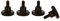 PrecisionGeek Tornillo Para Pulgar de Hombro Acero Ennegrecido DIN 464 M4 x 8mm 4pz