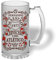 Bee Ingenious Jarra cerveza personalizada Maestro cervecero y del Atletico de cristal esmerilado con nombre y año personalizados Regalos para hombres. Regalos para padre, hermanos. (Maestro Atlético)