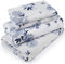 Utopia Bedding Queen Sheet Set, Soft Microfiber 4 Piece Bed Sheets with 16 Deep Pocket - Easy Care Brushed Microfiber (Rose Floral - Navy)