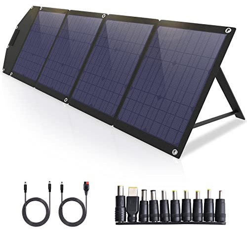 Rophie Panneau Solaire Pliable 100 W avec USB QC3.0 Type-C PD45 W Module Solaire Portable pour extérieur Camping