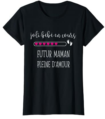 Femme Future Maman Enceinte Annonce Grossesse Bientôt Maman T-Shirt