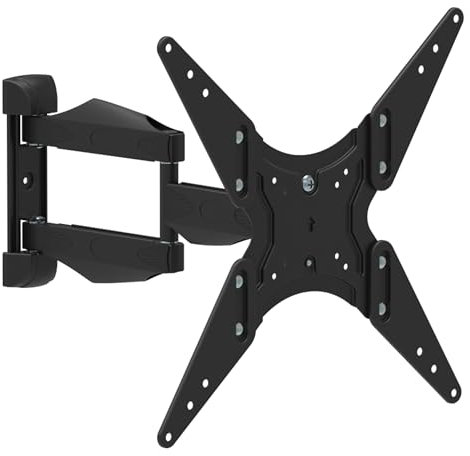 Atlantis P022-E11SBN - Soporte para TV de Pared orientable, Soporte para Brazo de Pared para televisores de 13 a 65 Pulgadas, máximo 35 kg, máximo VESA 400 x 400. Inclinación Vertical +/-12°. Rotable