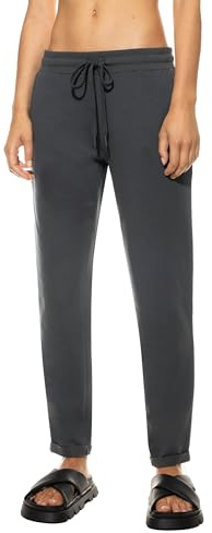 Mey Damen Pyjamahose Komfortbund Serie Rose | Legere Passform, Bund mit Kordelzug, Knöchellanges Bein, Seitliche Eingriffstaschen, French Terry (Sweatware), Gr. XS-XXL