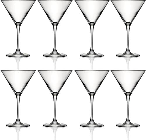 Cristal D'arques Martini Cocktail Glasses - Set of 8 - Height 18.8 x Width 12cm, 300ml