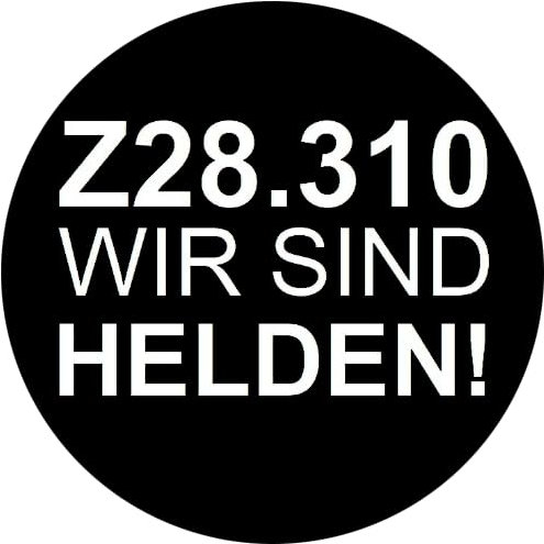 Sammys Shirt Store Z28.310 Wir sind Helden Aufkleber 10 cm