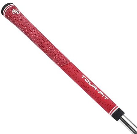 Tour Fit Dual Compound Golf Grips Standard/Midsize Premium Half Cord Wood Iron Golf Grip &Tape (All Red Standard)