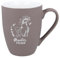 Spruchreif | Soft-Touch Tasse Taupe Munter Macher – Beidseitig gravierte Tasse mit Spruch | Lustiges Geschenk für Morgenmuffel, Kaffeeliebhaber & Büromenschen | 350 ml