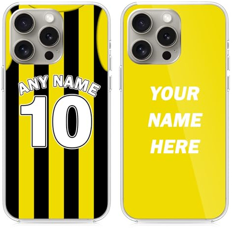 LucBuy Personalisierte Handyhülle mit Name und Nummer, Benutzerdefinierte Jersey Schutzhülle Kompatibel mit iPhone 15 14 12 13 11 Pro Max XR 6 7 8 Plus,Personalisierte Ball Sport Fan Handyhüllen (B8)