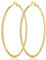 NEVEGE Creolen Gold 14 Karat Vergoldete Creolen Leichte Hypoallergene Große Goldene Creolens für Damen 20/30/40/50/60mm