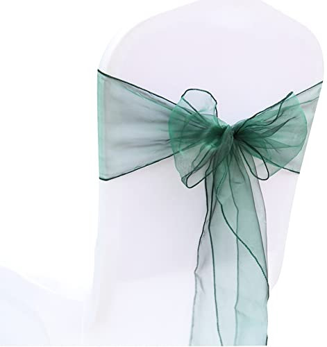 Yurosiay Schleifen für Stuhlhussen Stühle 18×275cm Organza Stuhlschleifen Stuhl-Schärpen Bänder Elegant Stuhlschärpen für Hochzeit, Party, Geburtstag,Hotel,Bankett, Dekoration