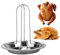 Soporte para Asador de Pollo Asador de Aves Desmontable con Bandeja de Goteo Posavasos de Acero Inoxidable para Pollo Antiadherente Asador Vertical de Pollo Barbacoa y Accesorio para Parrilla