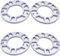SHLPDFM 4x 10mm Universal Spurverbreiterungen 4 Löcher,5 Löcher Radabstandshalter Unterlegscheiben Aluminum 98mm bis 120mm