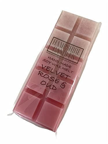 Velvet Rose and Oud Wax Melts | Highly Scented | Eco Soy Wax, Cruelty & Vegan Free | Handmade Snap Bar (2 Bars)