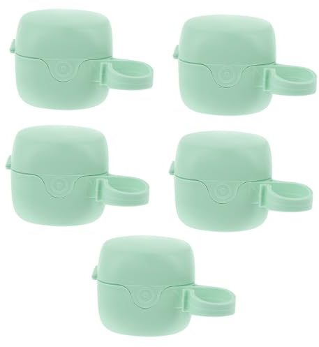 Hohopeti Boîte à Tétines Portable Et Étanche Pour Bébé, 5 Pièces, Récipient De Rangement En Pp Vert, Compact Et Léger, Boîte Porte-tétine Pour Voyage Et Sortie Familiale