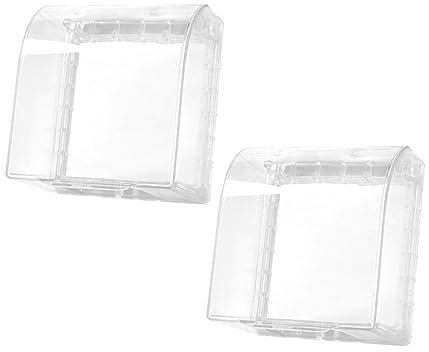 ORFOFE 2pièces Boîtier Mural Avec Couvercle Étanche Pour Boîtier De Prise Protecteur De Fiche Prise De Panneau