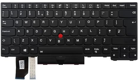 Replacement Keyboard with Backlit for Lenovo Thinkpad L14 Gen1 L14 Gen2 (UK English, Backlit)
