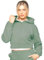 989Zé ENZO Womens Hoodie Top Casual Fleece Cropped Sweatshirt With Hood Crop Hoody (UK, Alpha, M, Regular, Regular, Khaki)