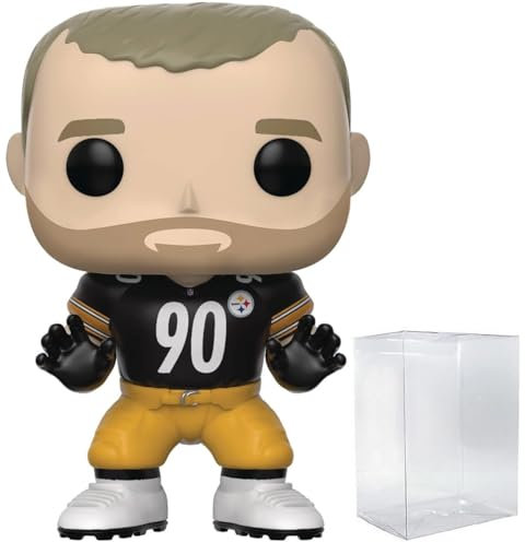 POP Football: Steelers – T.J. Watt Funko Vinyl-Figur (inklusive kompatibler Box-Schutzhülle), mehrfarbig, 9,5 cm