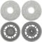 ZephyrCraft Recambios de Paños y Placas de Fregona (Set 2+2) para Dreame L10S Pro/L10S Ultra/L20/L40/X30/X40/Mova E30 Robot Aspirador - Accesorios Multimodelo Lavables