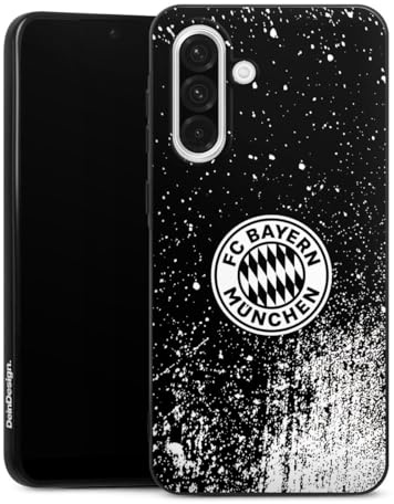 DeinDesign Silikon Hülle kompatibel mit Samsung Galaxy A56 5G Case schwarz Handyhülle FC Bayern München Offizielles Lizenzprodukt FCB