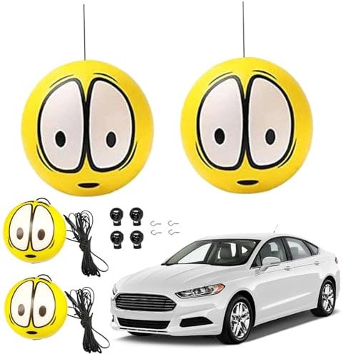 Garage Park Aid Aid -Parking Ball, 4pcs 6 cm Big Eyes Assistant Kit mit 4m Seil, Doppelgarage-Stopp-Führungssystem, Assistant Kit