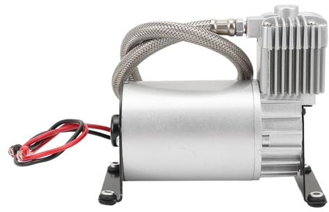 Masyrt 150psi Luftpumpe Hornkompressor Ersatz DC 12V 24V,12V Luftpumpe Horn Hupenmotor Kompressor Kit,Professioneller Metalllufthorn Kompressor füR ZüGe Autos Boote Lastwagen Traktoren Yachten