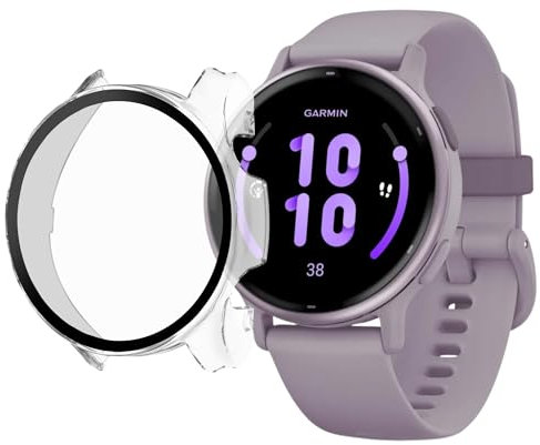 Coque Compatible pour Garmin Vivoactive 5 - Protection Rigide étui Transparent écran Verre trempé Montre connectée Phonillico®